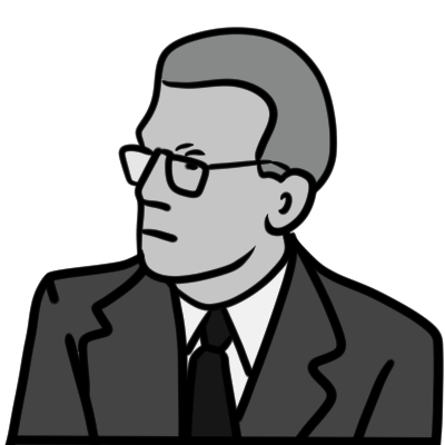 a bust, black and white portrait of Hans Asperger. he is looking to the left with a stern expression.